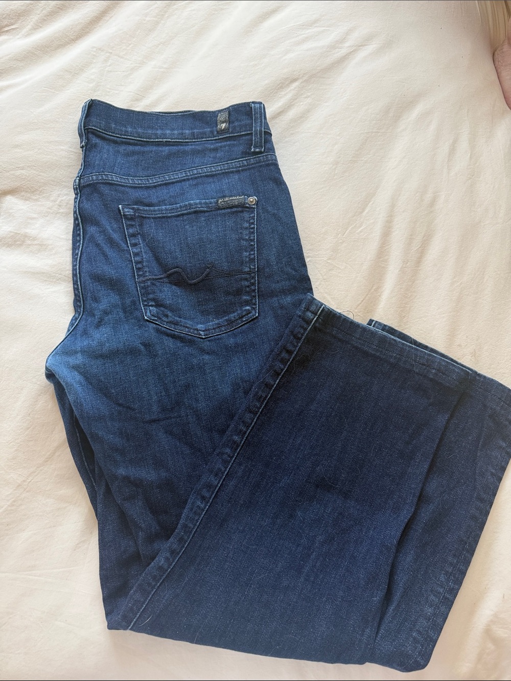 7 For All Mankind Men’s Straight Jeans - Dark Blue
